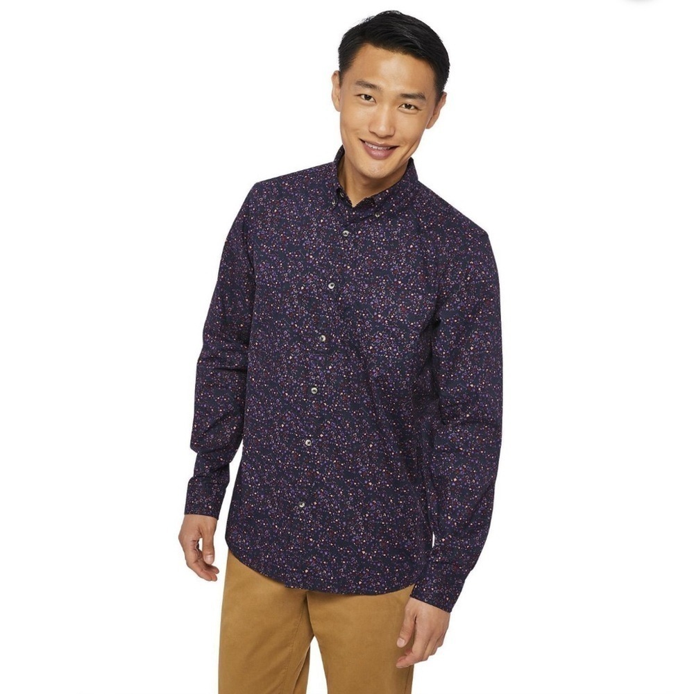 George Men's Long Sleeve Soft Washed Poplin Shirt